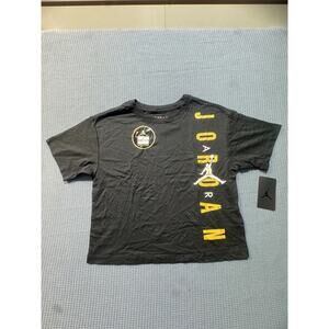 JORDAN JUMPMAN Girls Black‎ Tee Sz L Brand New